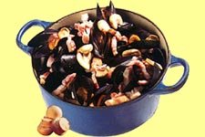 Салат "Мидии с грибами"