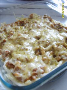 Увеличить Запеканка "Макароны по-флотски"