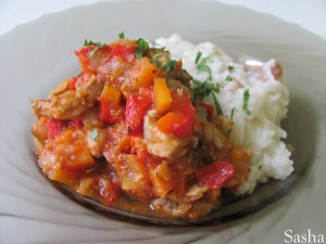 Увеличить Рагу из моркови и красной рыбы