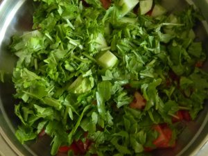 Увеличить Овощной салат с рукколой и фетой