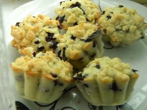 Увеличить Черничные кексы со штрейзелем