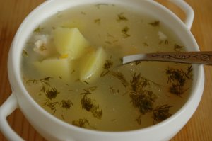 Увеличить Суп легкий на курином бульоне