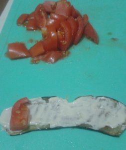 Увеличить Рулетики из баклажанов и помидор