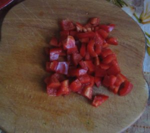 Увеличить Салат из помидоров и печеных баклажан