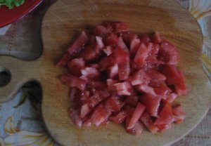 Увеличить Салат из помидоров и печеных баклажан